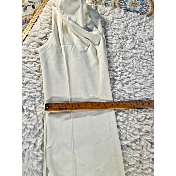 Basler Dress Pants Women's Med 30.5x29 Ivory Creme Stretch Pockets High Rise - Picture 14 of 14